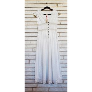 RAGA Aviana White Eyelet Maxi Dress